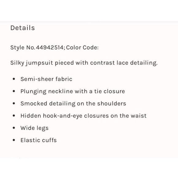 Free People L Perfect Morning One Piece Jumpsuit Pink Lace V Neck Long Sleeve - Picture 3 of 16